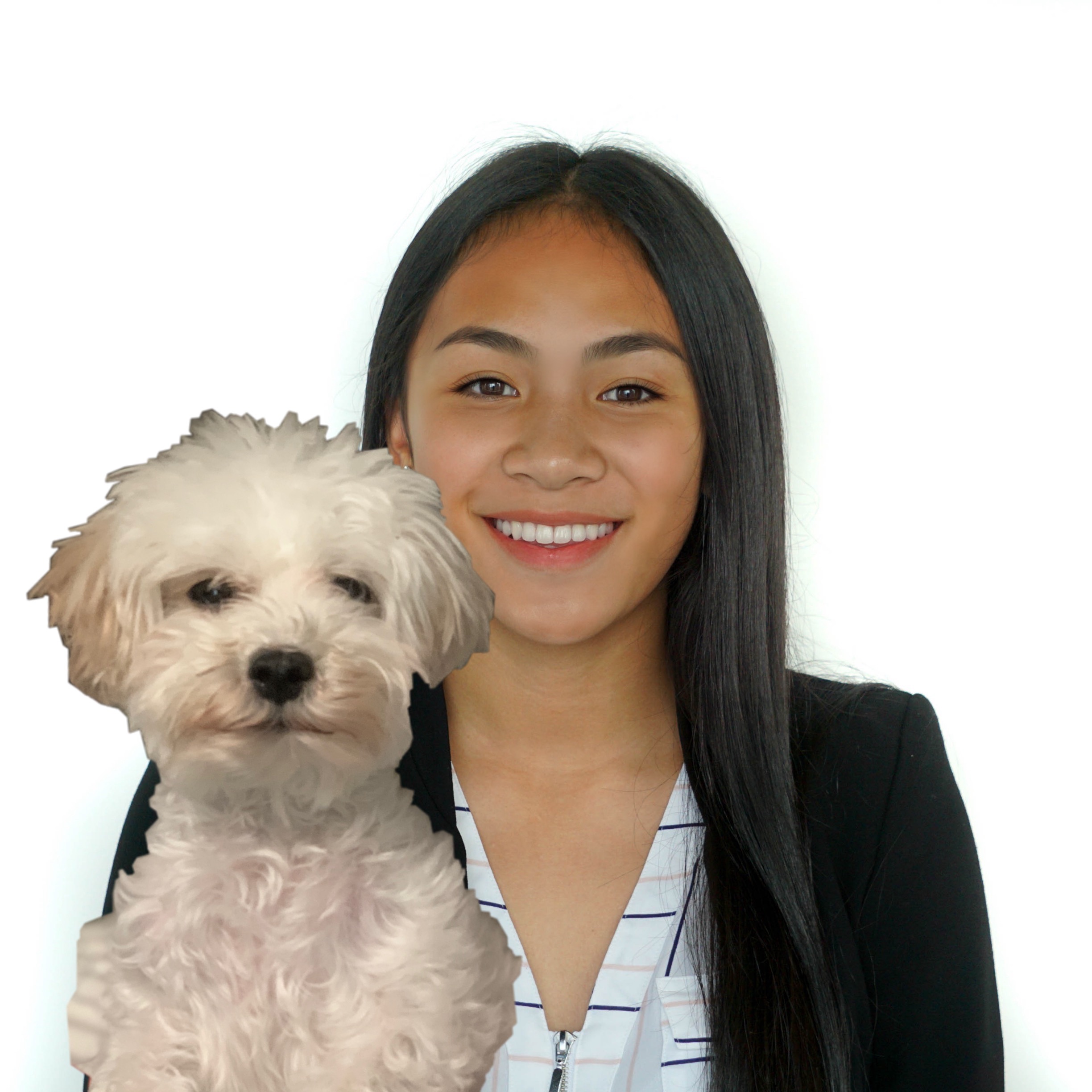 Aaleah with her dog