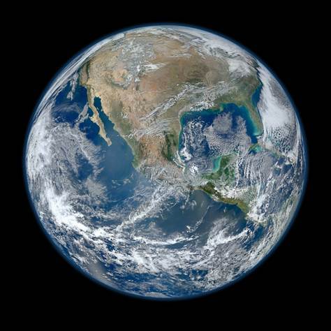 Satellite view of earth