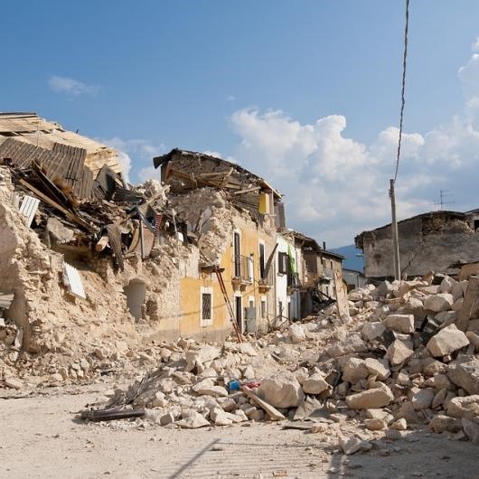 Crumbling buildings