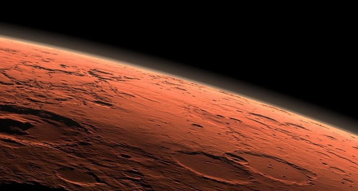 Aerial view of mars